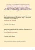 WGU C213 ACCOUNTING FOR DECISION MAKERS OBJECTIVE ASSESSMENT &lpar;OA&rpar; ACTUAL TEST 2025 COMPLETE ACTUAL QUESTIONS AND CORRECT DETAILED ANSWERS &lpar;CORRECT VERIFIED SOLUTIONS&rpar; A NEW UPDATED VERSION 2025 &vert;GUARANTEED PASS A&plus; WGU C213