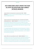 ACO CORB EXAM LATEST UPDATE THIS YEAR ALL WITH 350 QUESTIONS AND CORRECT DETAILED ANSWERS 