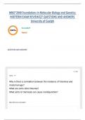 MBG&ast;2040 Foundations in Molecular Biology and Genetics MIDTERM EXAM REVIEW227 QUESTIONS AND ANSWERS University of Guelph
