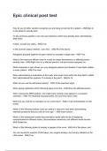 Epic clinical post test Updated &lpar;2026&sol;2027&rpar; Questions with Detailed Verified Answers
