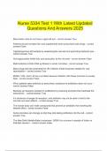  Nurse 5334 Test 1 With Latest Updated Questions And Answers 2025