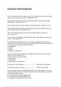 Clinical Informaticist Latest 2026&sol;2027 Exam Questions and Verified Solutions