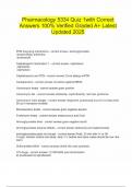 Pharmacology 5334 Quiz 1with Correct Answers 100&percnt; Verified Graded A&plus; Latest Updated 2025