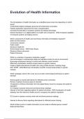 Evolution of Health Informatics Most Recent 2026&sol;2027 Questions and Accurate Answers