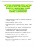 NJ STATE BOARD ESTHETICS ACTUAL  EXAM 2025&sol;2026 QUESTIONS WITH  VERIFIED CORRECT SOLUTIONS &vert;&vert;  100&percnt; GUARANTEED PASS  <BRAND NEW VERSION> 
