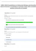 MBG&ast;2040 Foundations in Molecular Biology and Genetics &lpar;Quiz 8 Answers Translation & Genetic Code&rpar; 2025 complete update University of Guelph