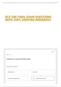 RCP 388 FINAL EXAM QUESTIONS WITH 100&percnt; VERIFIED ANSWERS&excl;&excl;