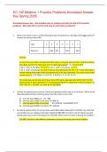 EC 102 Midterm 1 Practice Problems Annotated Answer Key Spring 2025&period;