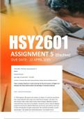 HSY2601 Assignment 5 2025 - Due 22 April 2025