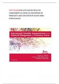 Test Bank For Advanced Health Assessment & Clinical Diagnosis in Primary Care 5th Edition by Joyce E. Dains; Linda Ciofu Baumann; Pamela Scheibel 9780323266253 Chapter 1-41 Complete Guide.
