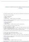 Advanced Health Assessment Midterm Review Questions And Correct Answers