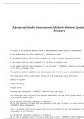 Advanced Health Assessment Midterm Review Questions And Correct Answers