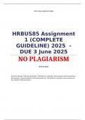 HRBUS85 Assignment 1 &lpar;COMPLETE GUIDELINE&rpar; 2025 &lpar;679803&rpar; - DUE 3 June 2025