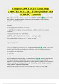 Complete ASWB LCSW Exam Prep  UPDATED ACTUAL    Exam Questions and  CORRECT Answers 