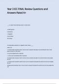 Year 3 IEC FINAL Review Questions and Answers Rated A&plus;