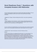 Hurst Readiness Exam 1 Questions with Complete Answers with Rationales&period;