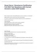 Smart Serve Smartserve Certification Fall 2022 Test Questions with Correct Answers Latest 2025 Update&period;