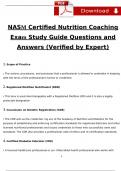  NASM Certified Nutrition Coaching Exam Study Guide  questions and answers latest 2025 - 2026 &lbrack;100&percnt; correct answers&rsqb;