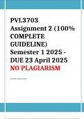Exam &lpar;elaborations&rpar; PVL3703 Assignment 2 &lpar;100&percnt; COMPLETE GUIDELINE&rpar; Semester 1 2025 - DUE 23 April 2025