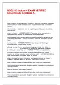 NSG2113 lecture 4 EXAM VERIFIED SOLUTIONS&comma; SCORED A&plus;&period;