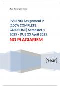 PVL3703 Assignment 2 &lpar;100&percnt; COMPLETE GUIDELINE&rpar; Semester 1 2025 - DUE 23 April 2025 Course Law of Delict &lpar;PVL3703&rpar;