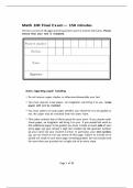 Math 100 Final Exam&vert;Questions and Answers&vert;2025 Update&vert;100&percnt; Correct-UBC&period;