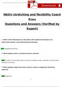 NASM stretching and flexibility Coach Exam questions and answers latest 2025 - 2026 &lbrack;100&percnt; correct answers&rsqb;