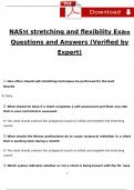 NASM stretching and flexibility Exam questions and answers latest 2025 - 2026 &lbrack;100&percnt; correct answers&rsqb;