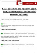 NASM stretching and flexibility Coach  Study Guide questions and answers latest 2025 - 2026 &lbrack;100&percnt; correct answers&rsqb;