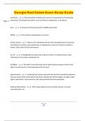 Georgia Real Estate Exam Study Guide