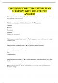 COMP212-DISTRIBUTED SYSTEMS EXAM QUESTIONS WITH 100&percnt;VERIFIED ANSWERS