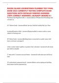 RHODE ISLAND JOURNEYMAN PLUMBER TEST FINAL EXAM 2025 CURRENTLY TESTING COMPLETE EXAM QUESTIONS WITH DETAILED VERIFIED ANSWERS &lpar;100&percnt; CORRECT ANSWERS&rpar; &sol;ALREADY GRADED A&plus;