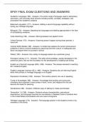 EPSY FINAL EXAM QUESTIONS AND ANSWERS
