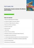 Test BanK for  Fundamentals of organic chemistry 7th edition by  John E&period; McMurry All Chapters 1-17 Complete