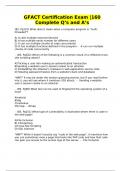 GFACT Certification Exam &vert;160 Complete Q&rsquo;s and A&rsquo;s