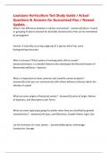 Louisiana Horticulture Test Study Guide &sol; Actual Questions & Answers for Guaranteed Pass &sol; Newest Update&comma; &period;