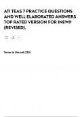ATI TEAS 7 PRACTICE QUESTIONS AND WELL ELABORATED ANSWERS TOP RATED VERSION FOR &vert;NEW&excl;&excl;&lbrace;REVISED&rcub;&period;