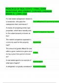 PRINCIPLES OF REAL ESTATE 1 FINAL EXAM &vert;QUESTIONS AND CORRECT &lpar;VERIFIED&rpar; ANSWERS GRADE A&plus; &vert; 2025-2026