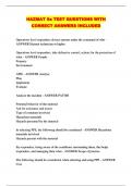 HAZMAT 5a TEST QUESTIONS WITH CORRECT ANSWERS INCLUDED