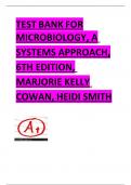 Test Bank For Microbiology&comma; A Systems Approach 6th Edition 2025 By Marjorie Kelly Cowan and Heidi Smith