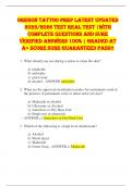 OREGON TATTOO PREP LATEST UPDATED 2025&sol;2026 TEST REAL TEST &vert;WITH COMPLETE QUESTIONS AND SURE  VERIFIED ANSWERS 100&percnt; &vert; GRADED AT A&plus; SCORE SURE GUARANTEED PASS&excl;&excl;   