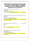 FIREFIGHTER 1C EXAM 2025 &lpar;ACTUAL EXAM&rpar; &vert; ALL QUESTIONS AND CORRECT ANSWERS &vert; GRADED A&plus; &vert; LATEST VERSION &vert; VERIFIED ANSWERS &lpar;JUST RELEASED&rpar;