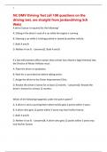 NC DMV Driving Test &lpar;all 100 questions on the driving test&comma; are straight from jordandriving Sch Web&rpar;