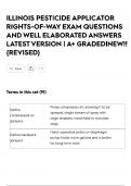 TEXAS PESTICIDE APPLICATOR GENERAL EXAM ALL QUESTIONS AND WELL ELABORATED ANSWERS TOP RATED VERSION FOR ALREADY A&plus; GRADED &vert; NEW&excl;&excl;&lbrace;REVISED&rcub;