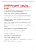 MGCCC Nursing Unit 1 Exam Real Questions And Answers &lpar;A&plus; Solution Guide&rpar;