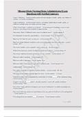Missouri State Nursing Home Administrator Exam Questions with Verified Answers&period;