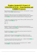 Prophecy Surgical ICU Exam A v3  UPDATED ACTUAL    Exam Questions and  CORRECT Answers 