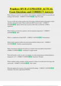Prophecy RN B v3 UPDATED  ACTUAL  Exam Questions and CORRECT Answers