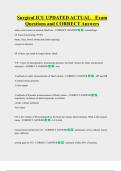 Surgical ICU UPDATED ACTUAL    Exam  Questions and CORRECT Answers 