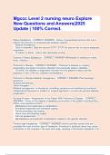 Mgccc Level 2 nursing neuro Explore New Questions and Answers&vert;2025 Update &vert; 100&percnt; Correct&period;
